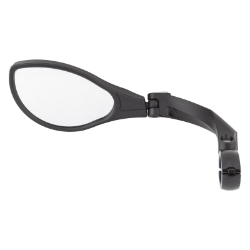MIRROR SUNLT HIGH IMPACT HD CLAMP-ON LH BK 