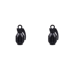 VALVE CAPS TRIKTOPZ GRENADE BK 1pr/PK 