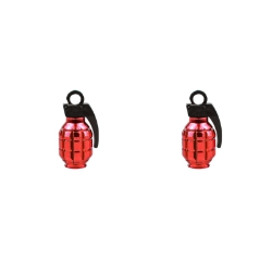 VALVE CAPS TRIKTOPZ GRENADE RD 1pr/PK 