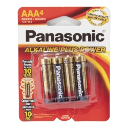 BATTERY ALKALINE PANA AAA PKof4 