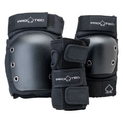 PAD SET PROTEC STREET JR ELBO/KNE/WRST Y-MD BK 