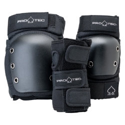 PAD SET PROTEC STREET ELBO/KNE/WRST OPEN BACK MD BK 