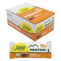 FOOD KATES REAL BAR PROTEIN P-BUTR CUP BXof12 