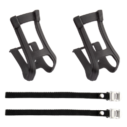 TOE CLIPS SUNLT MTB w/STRAPS LARGE 
