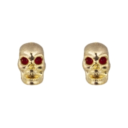 VALVE CAPS TRIKTOPZ SKULL ONLY GLD 1pr/PK 