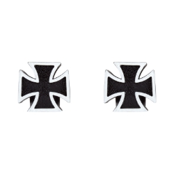 VALVE CAPS TRIKTOPZ IRON-CROSS BLK 1pr/PK 
