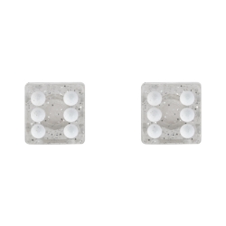 VALVE CAPS TRIKTOPZ DICE-GLITTER SIL 1pr/PK 