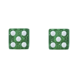 VALVE CAPS TRIKTOPZ DICE-GLITTER GRN 1pr/PK 