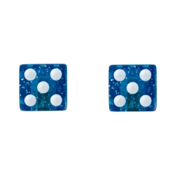 VALVE CAPS TRIKTOPZ DICE-GLITTER BLU 1pr/PK 