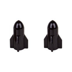 VALVE CAPS SUNLT ROCKET TOP SHORT SV BK 