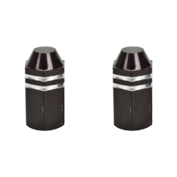 VALVE CAPS TRIKTOPZ FINNED BK 1pr/PK 