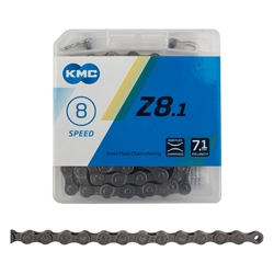 CHAIN KMC Z8.1 INDEX 8s GY/GY 116L 