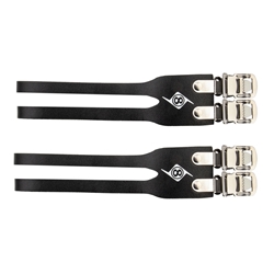 TOE STRAPS OR8 RD DBL LEATHER BLK 
